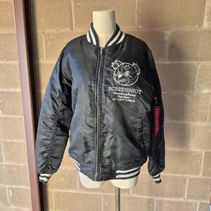 SCREENSHOT Urban Streetwear Bomber Jacket Bear S